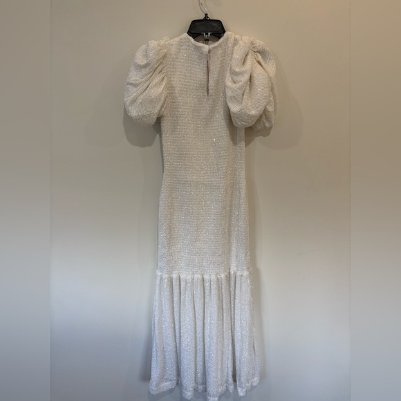 ROTATE Smocked Sequin Midi Dress - Picture 4 of 9